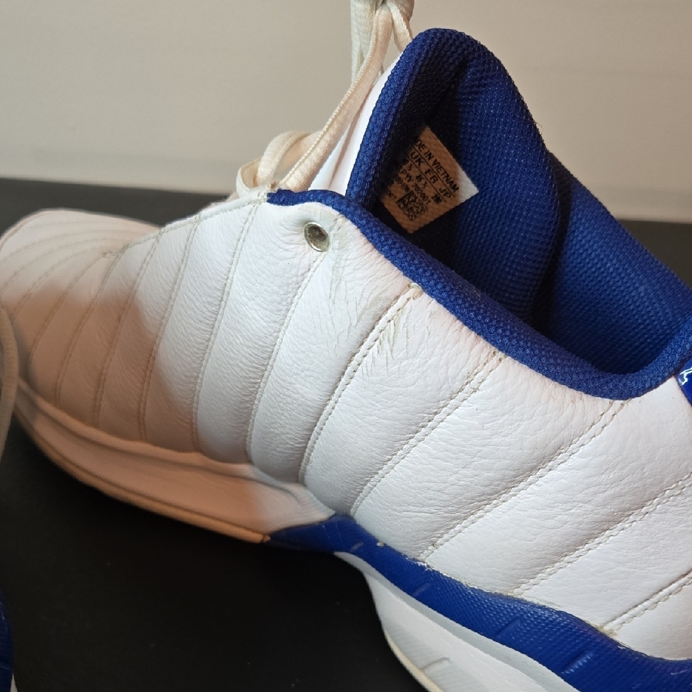 Adidas Men's White and Blue Sneakers - Picture 8 of 10
